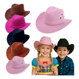 Chapéu Country Infantil Criança Cowboy Fe Pink De 2 A 8 Anos