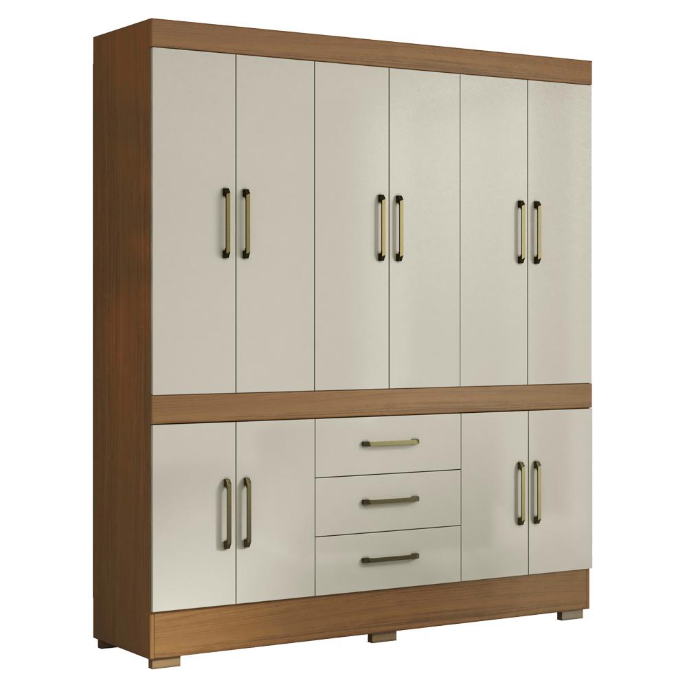 Guarda Roupa Casal 10 Portas 179 Cm Monaco Atacama Areia Armoveis