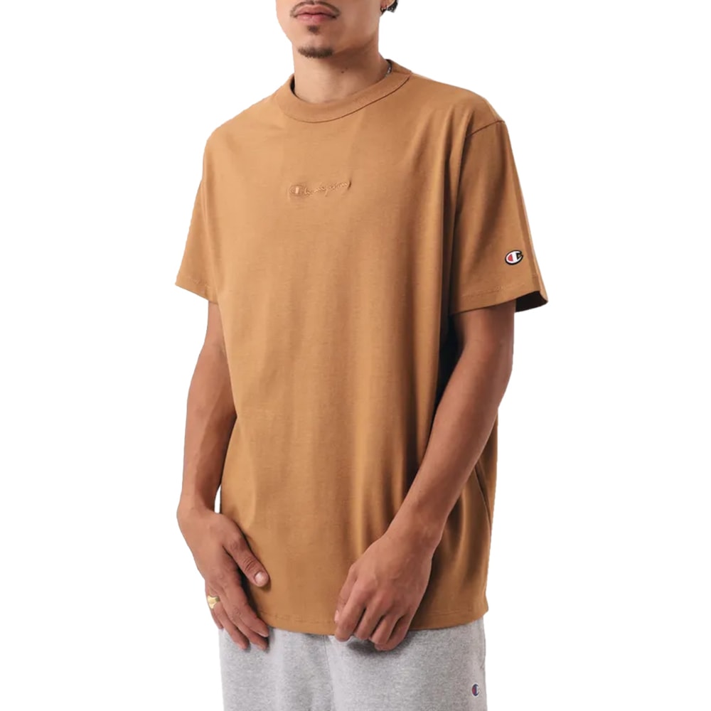 Camiseta Champion Heritage Meia Malha Ground Briefly Brown