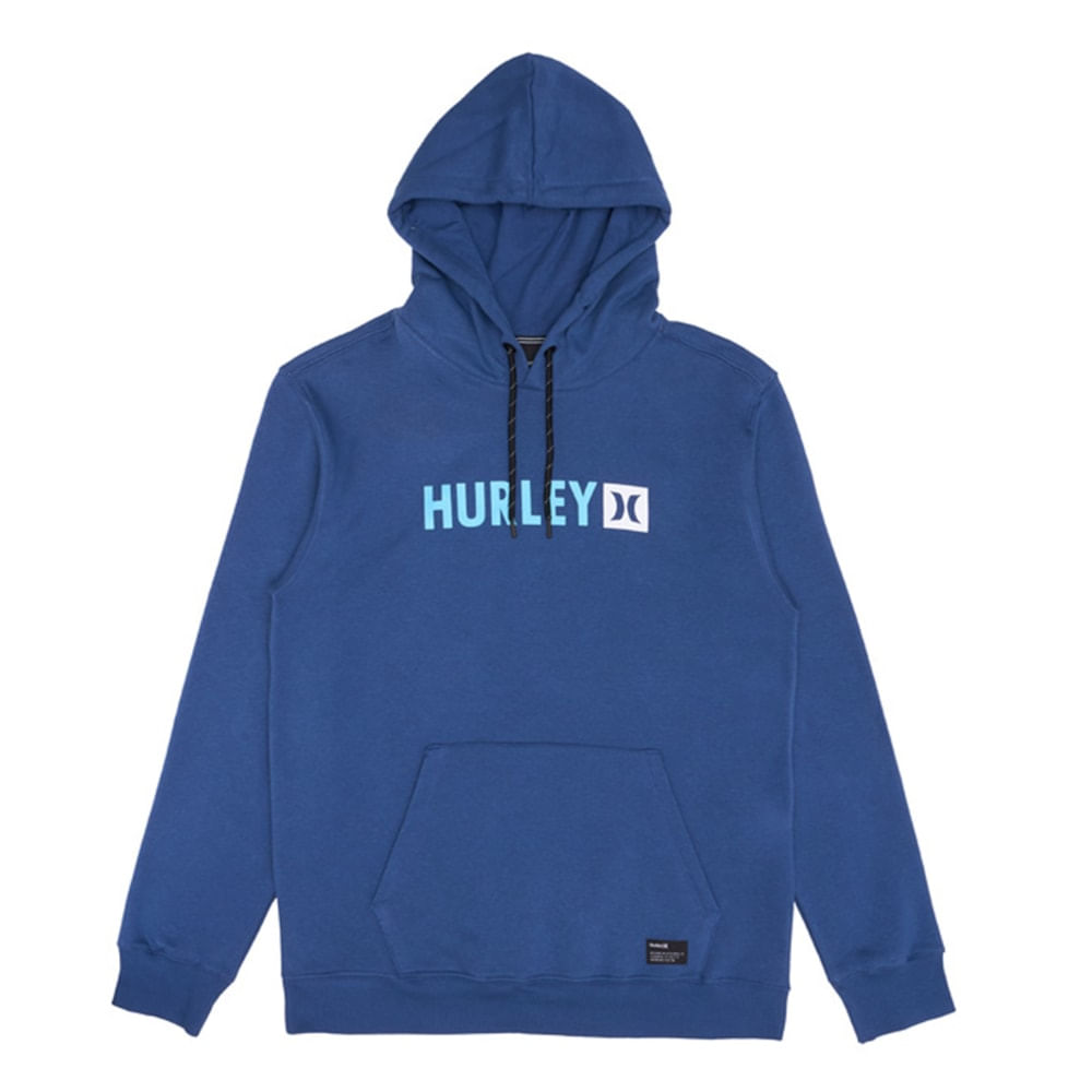 Moletom Canguru Hurley Square Marinho