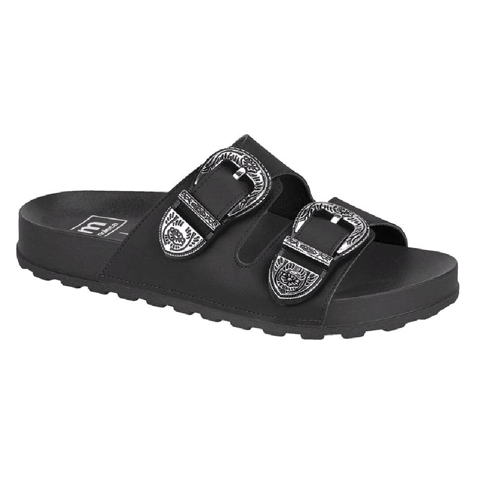 Sandalia Moleca Papete Fivela Metal Ref 5436.402.7800 Preto 037