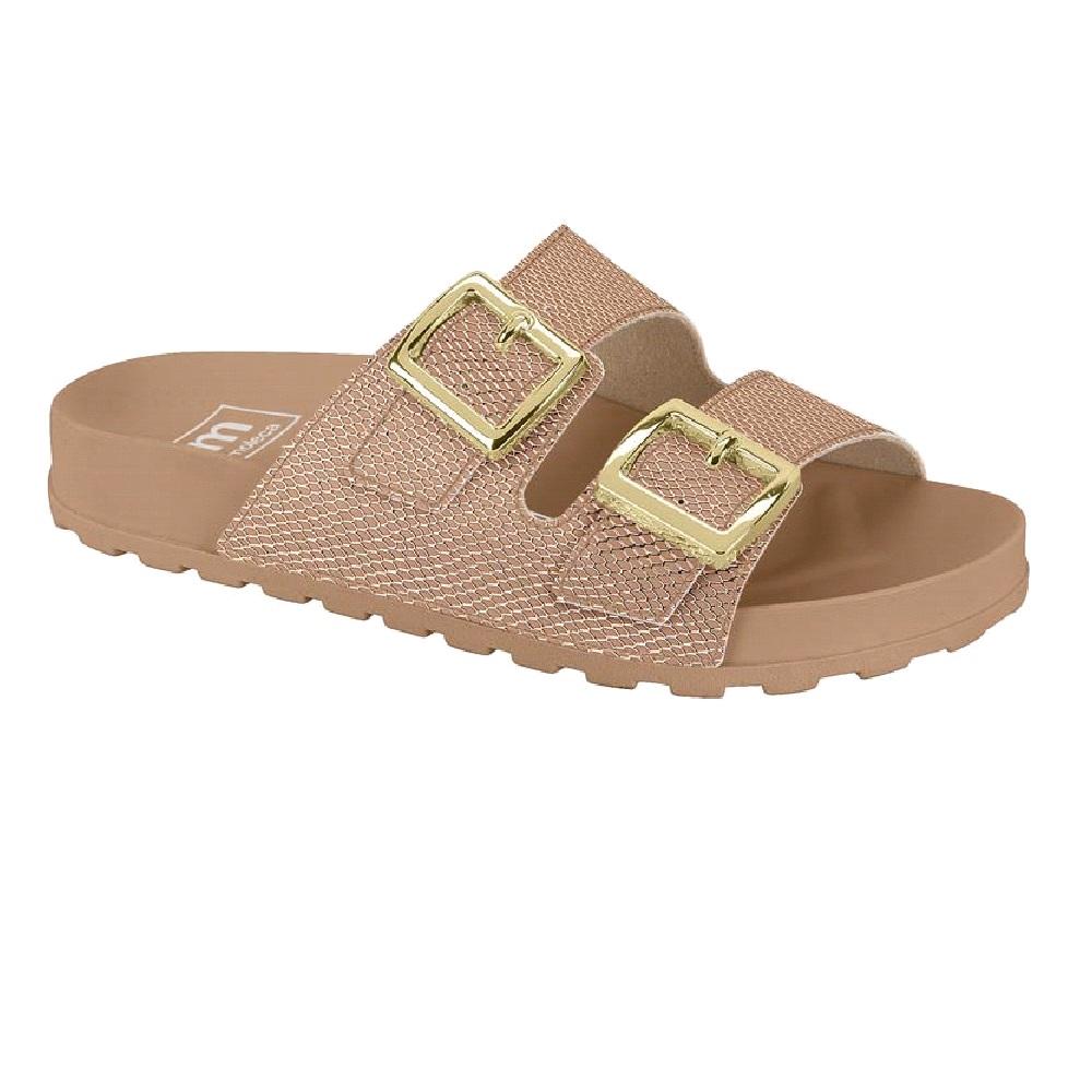Sandalia Moleca Papete Fivela Ref 5436.401.29853 Nude/dourado 034
