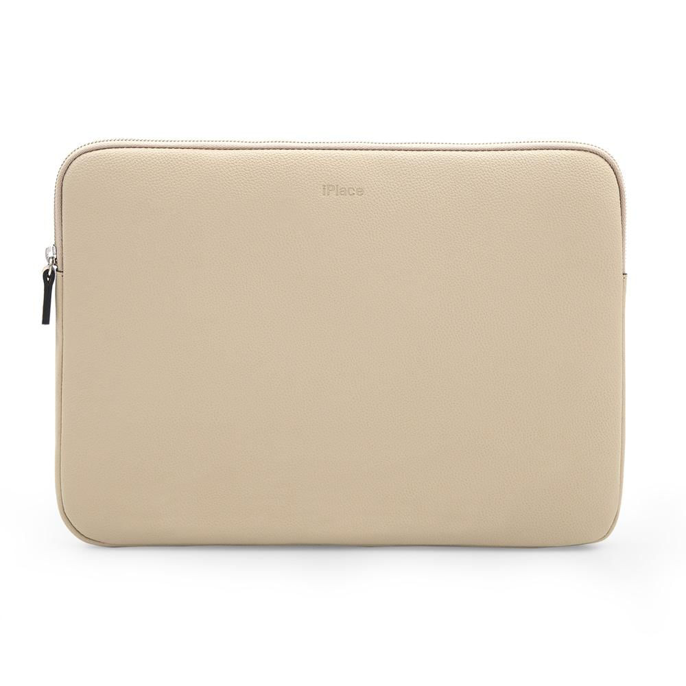 Capa Sleeve Macbook 13,3" Iplace, Linha Pampas Couro Bege