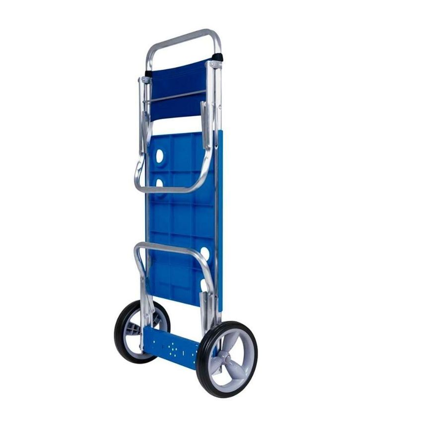 Carrinho De Praia Mesa Cadeiras Guarda-sol 15 Kg Mor Azul Azul - imagem 3