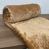 Manta Cobertor Microfibra Phoa King - Caramelo - 100% Poliéster