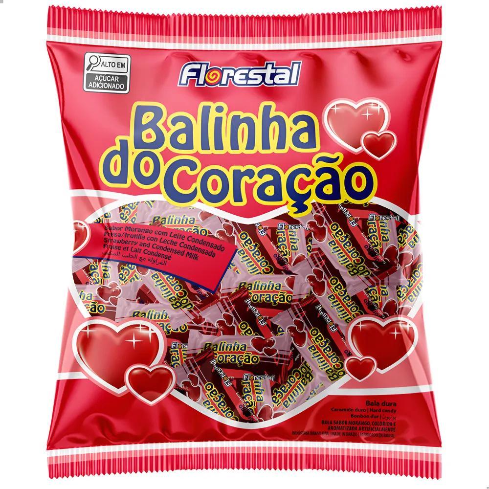 Pacote Balinha Do Coração Morango 500 G Florestal - Carrefour