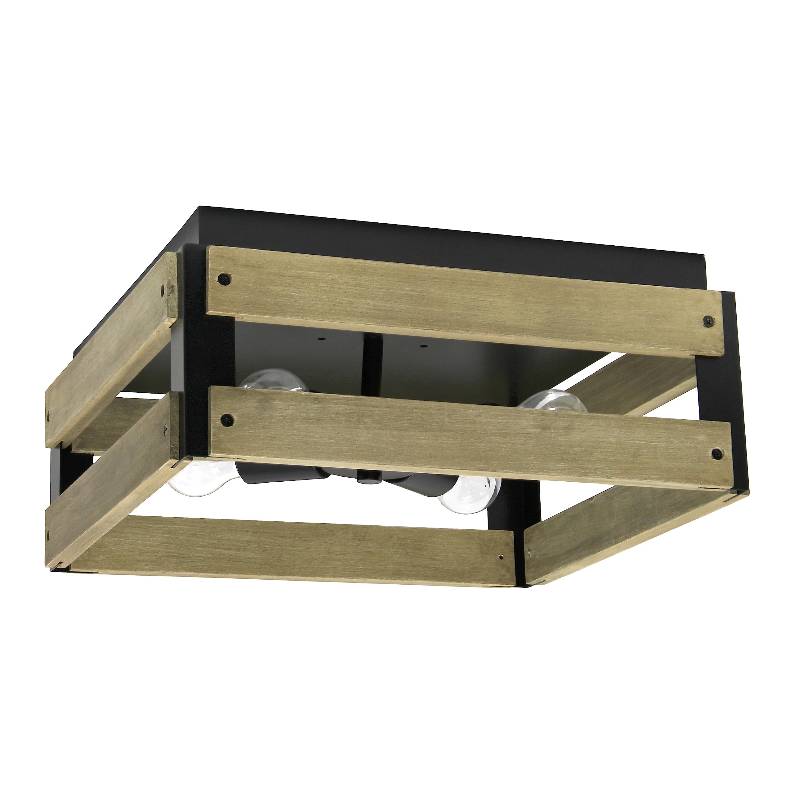 Luminária Elegant Designs Fm1008-nwd 14" De Madeira Rústica