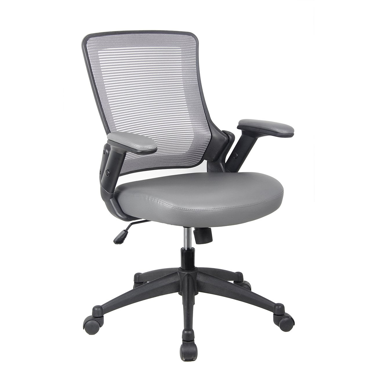 Cadeira De Escritório Techni Mobili Mid-back Mesh Height Ajustável Cinza