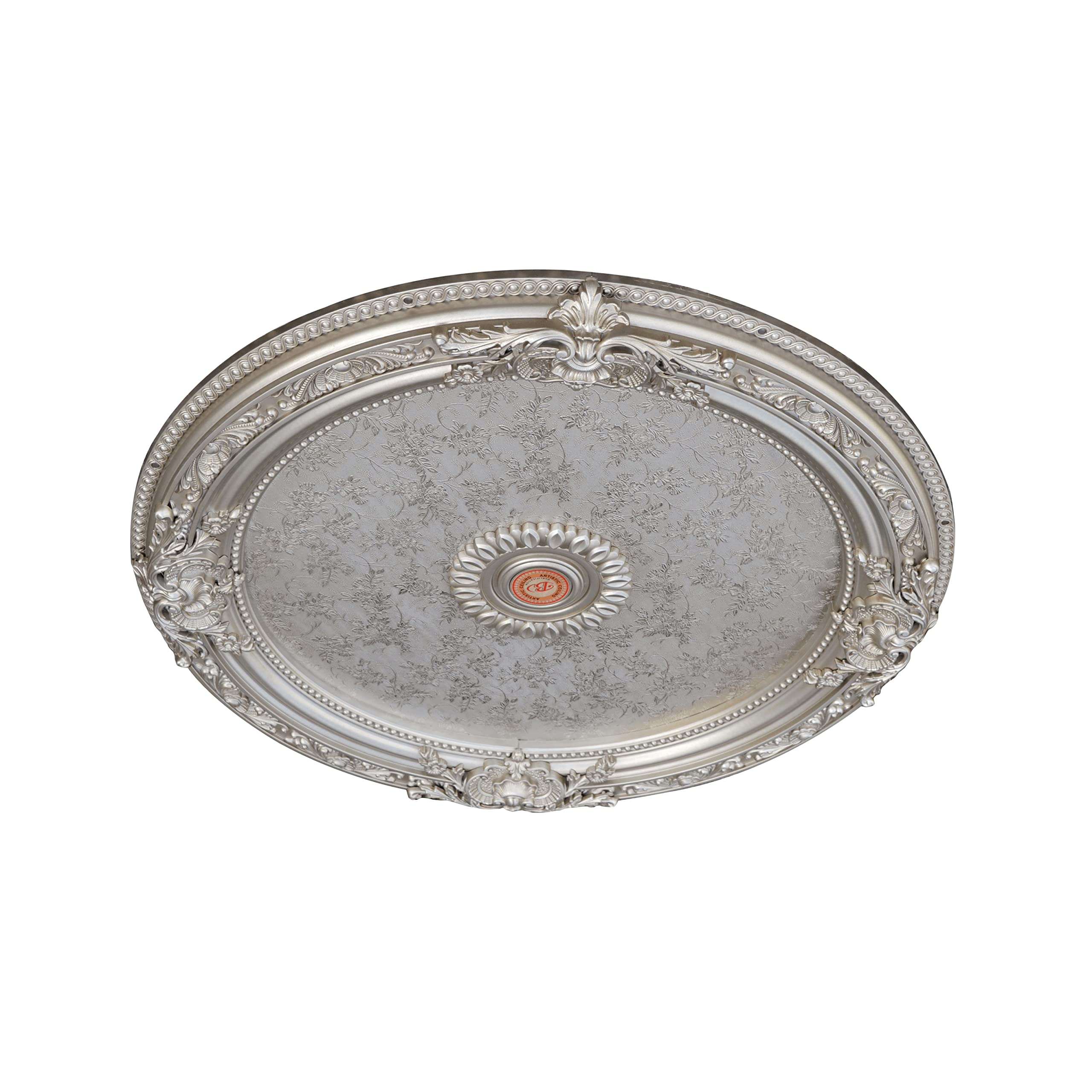 Medalhão De Teto Afd Home Silver Round 91 Cm