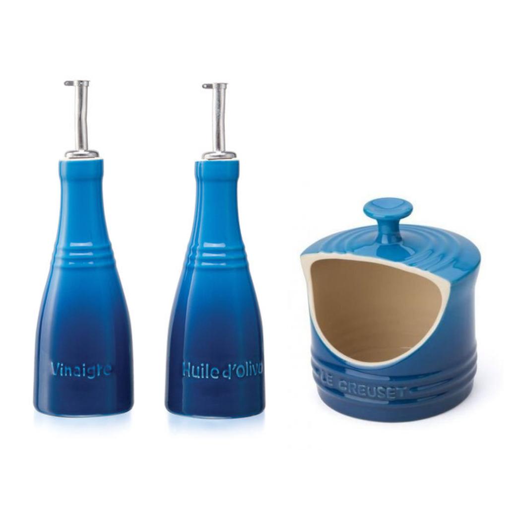 Conjunto Galheteiros E Porta Sal Le Creuset