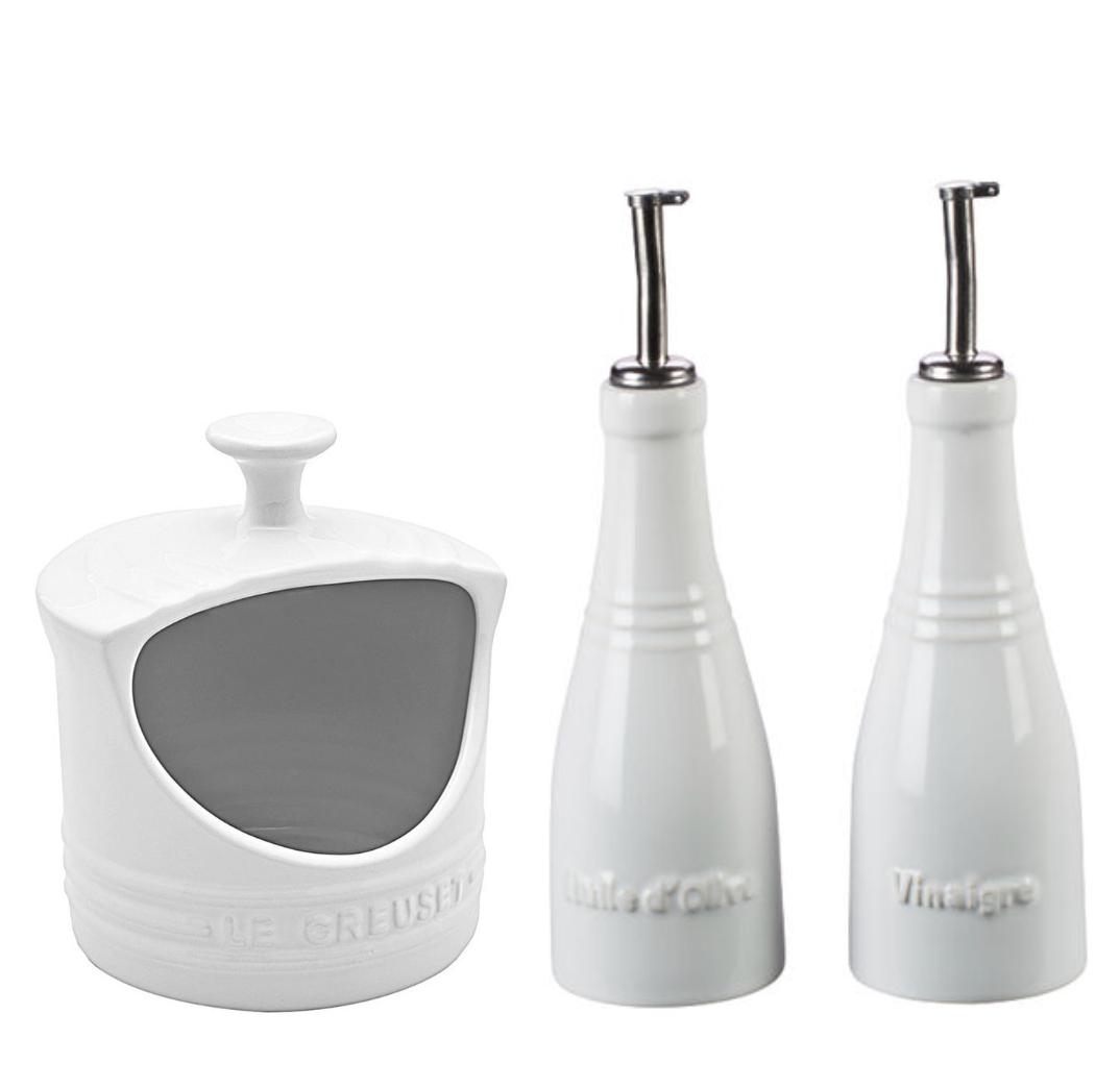 Conjunto Galheteiros E Porta Sal Le Creuset