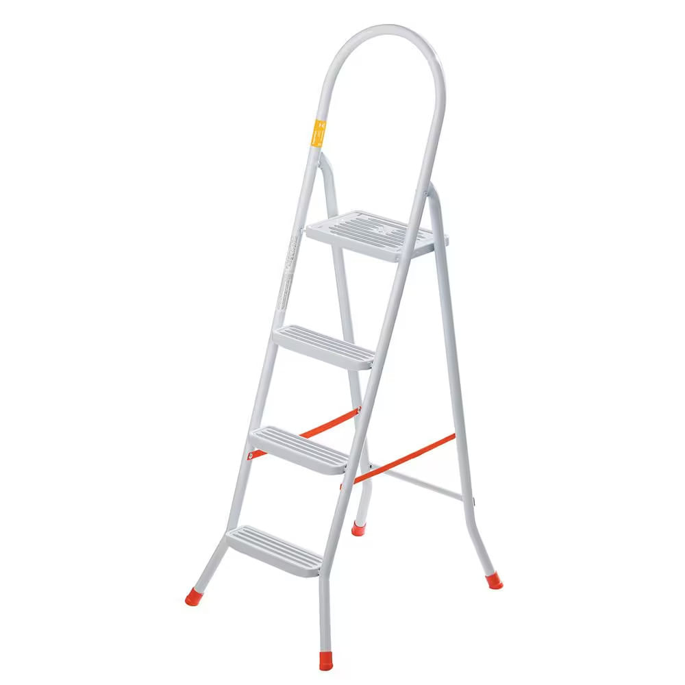 Escada Doméstica Maxiutil 4 Degraus Branca Utimil