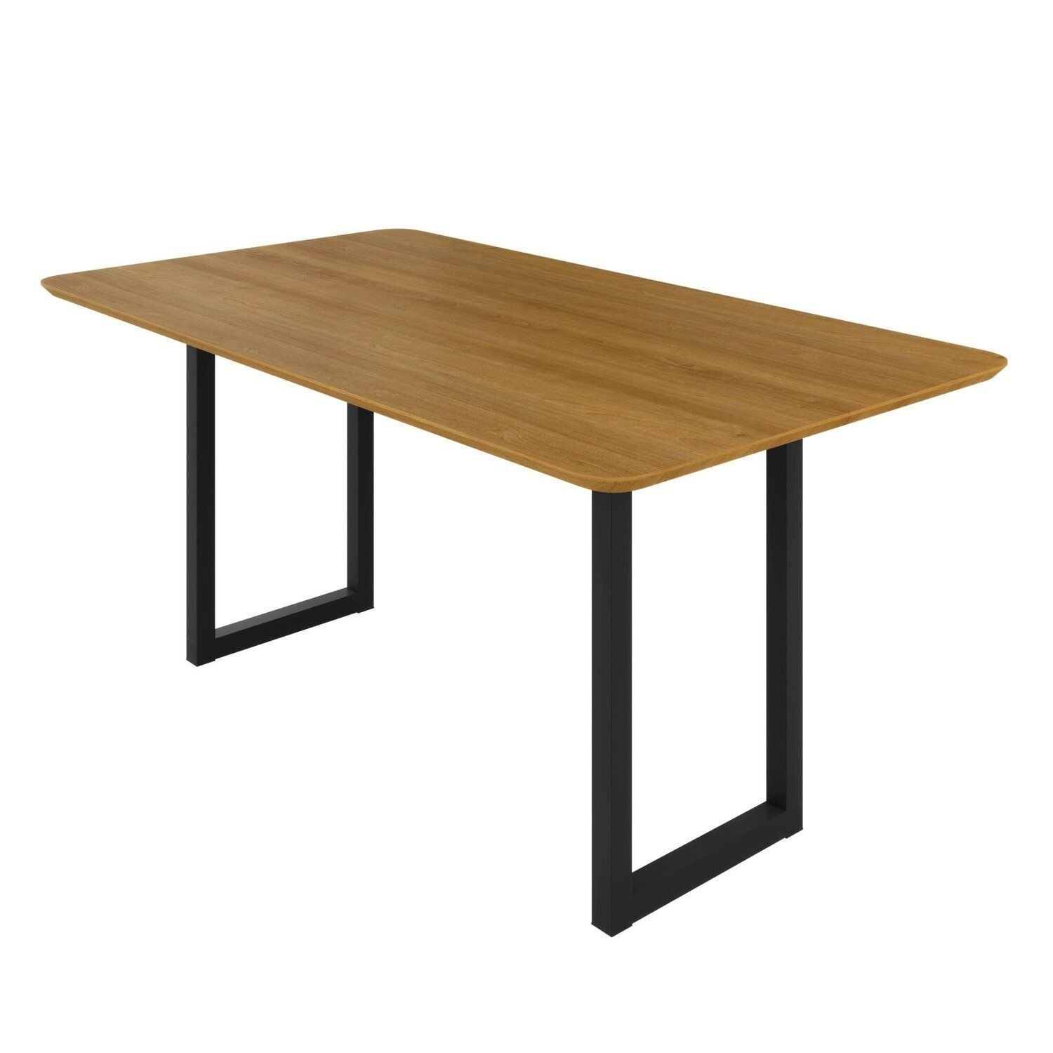 Mesa De Jantar Retangular 200x90cm Itália Preto/marom