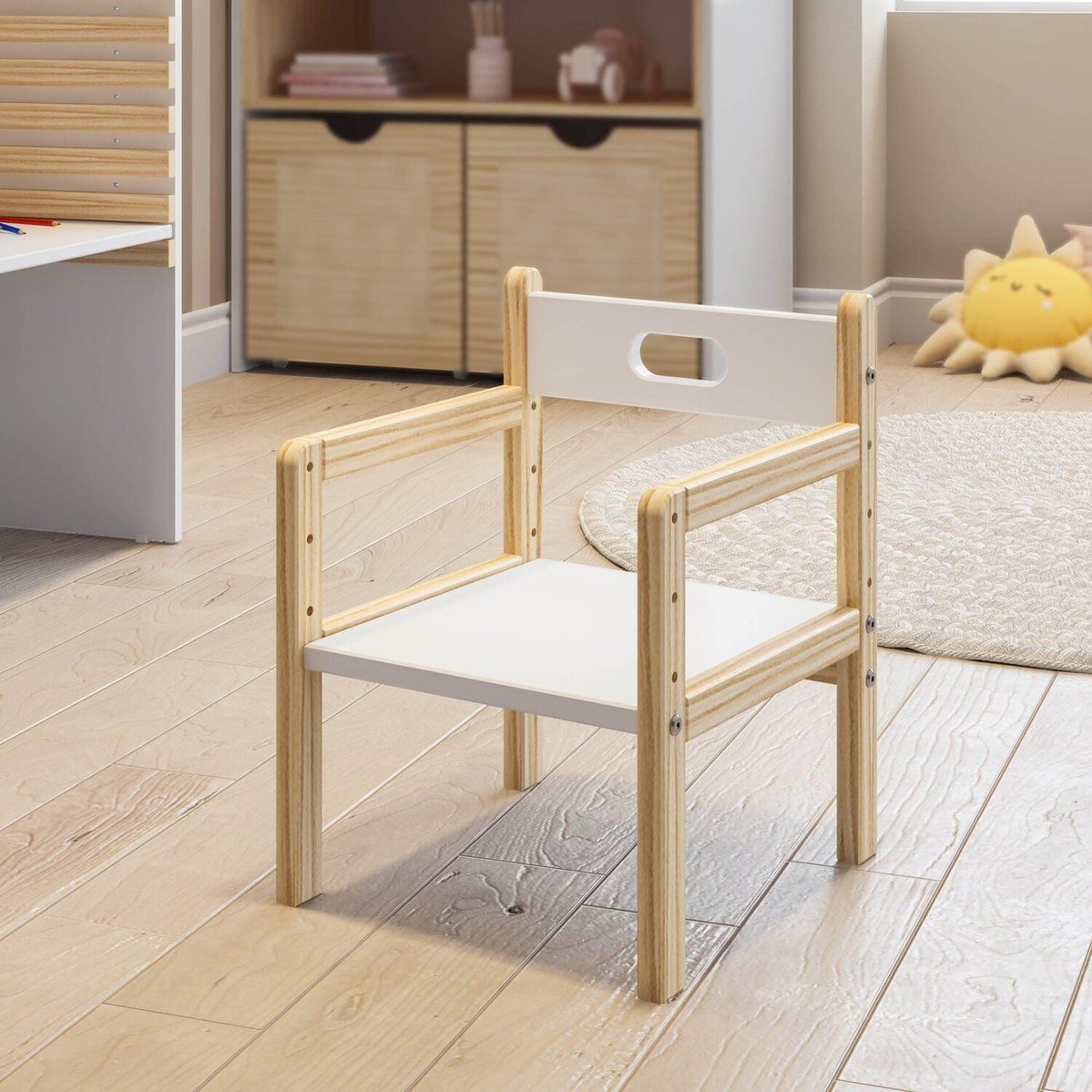 Cadeira Infantil Evolutiva 4 Estágios Wave Casatema Madeiraoriginals Branco/natural