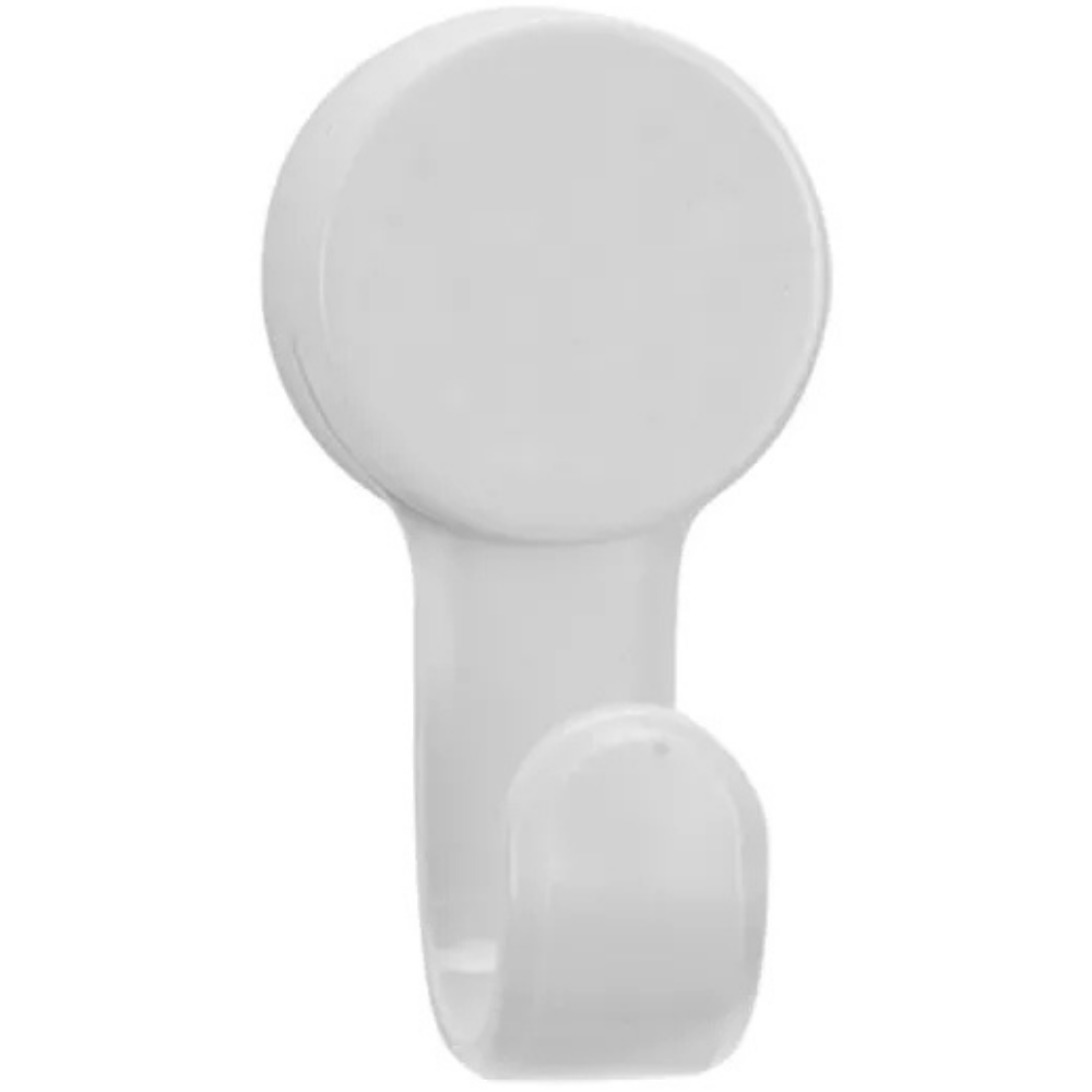 Gancho Unitáro Branco Com Adesivo - Arthi Arthi Inox