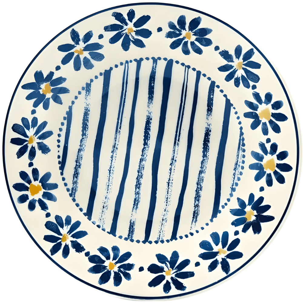 Prato Fundo De Cerâmica 21,5cm - Margaridas Biona