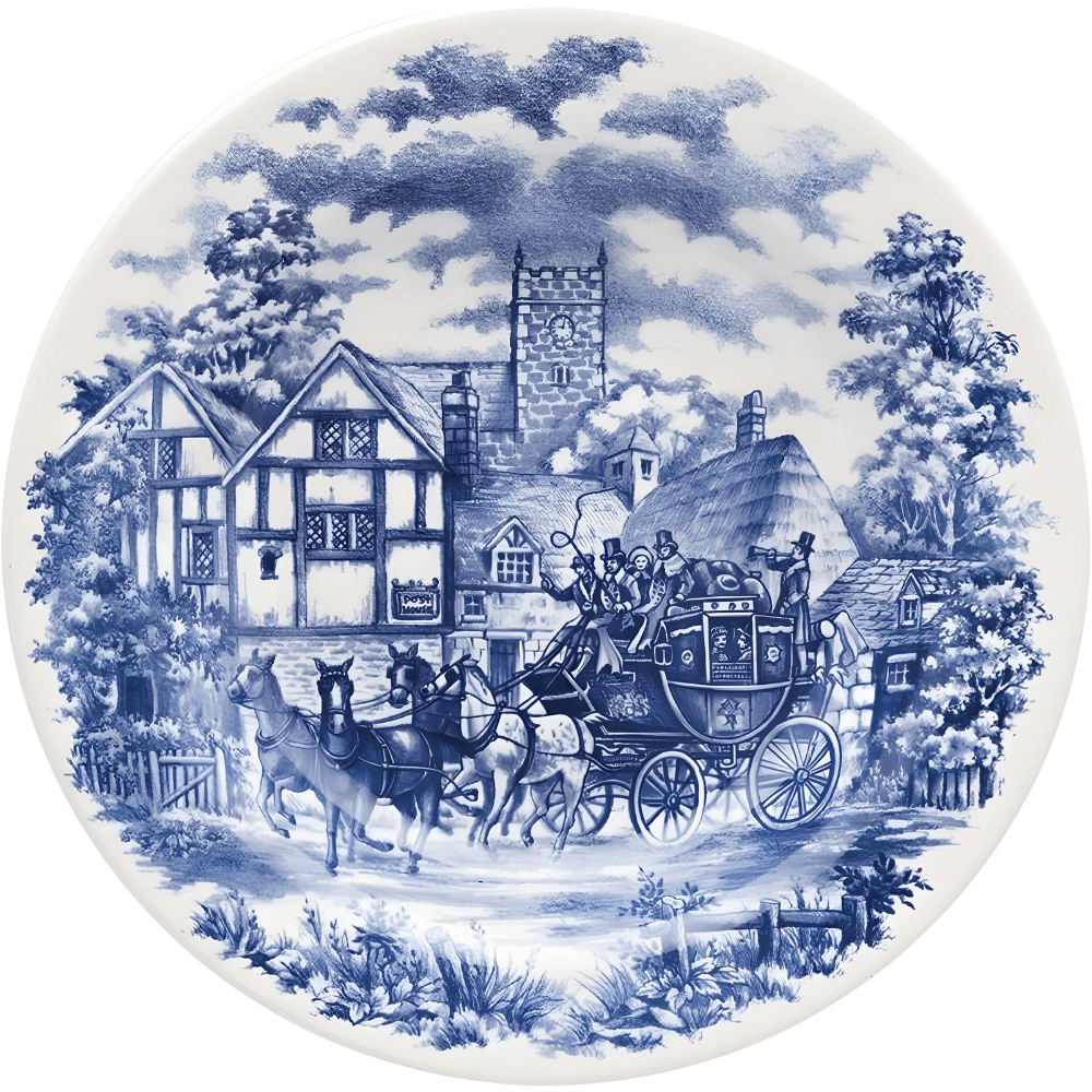 Prato De Sobremesa Em Cerâmica 18cm - Cena Inglesa Biona