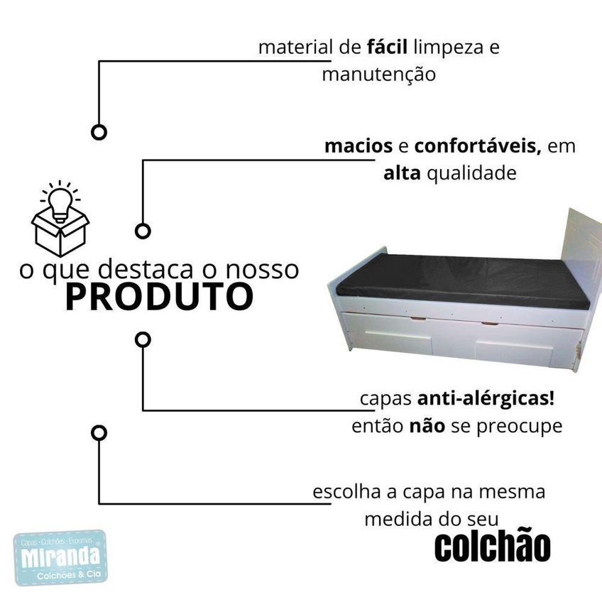 Capa Colchão Solteiro Impermeável Hospitalar Com Zíper - Cinza 88x188x12cm - imagem 4