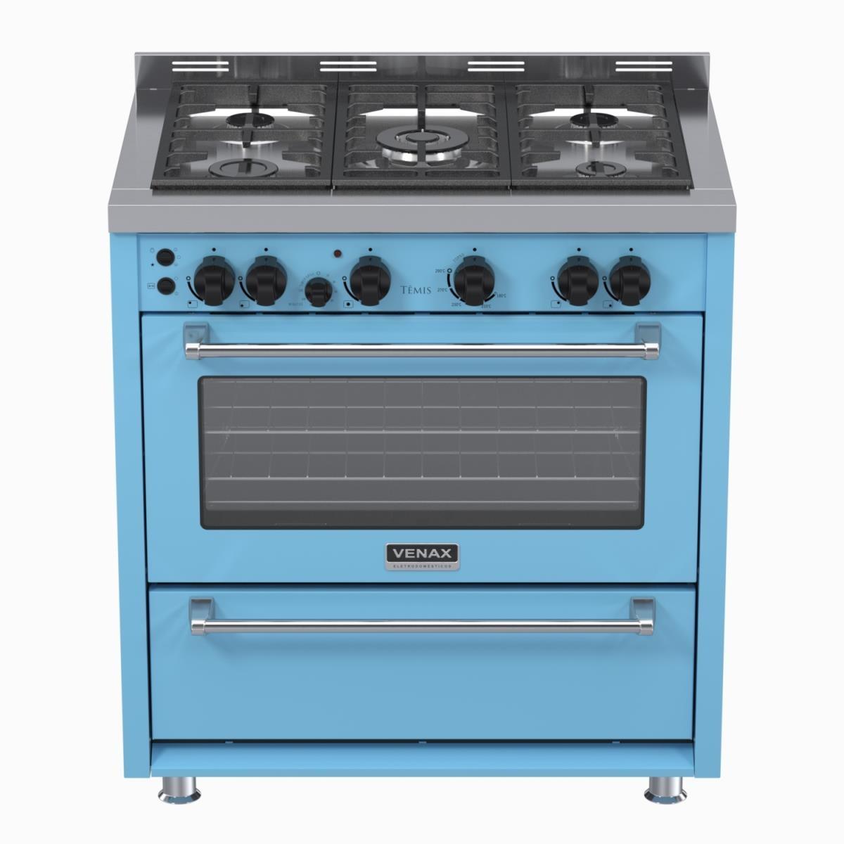 Fogão 5 Bocas Venax Temis Azul - 220v - 9244