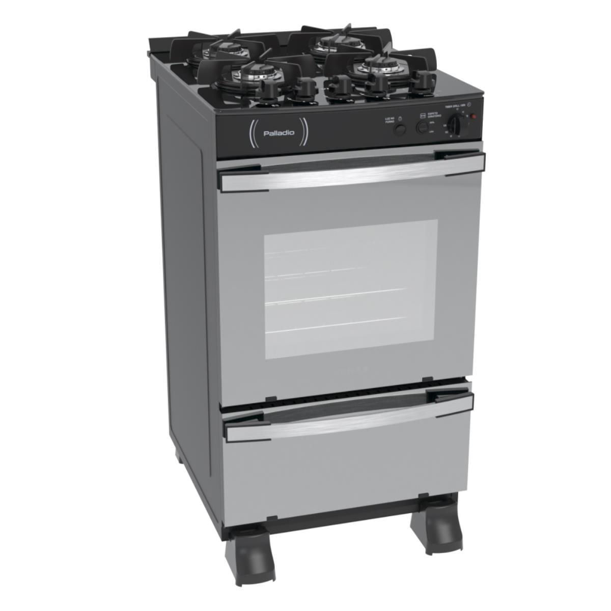 Fogão 4 Bocas Venax Palladio Vitreo Preto Mesa em Vidro - 110v - 22090