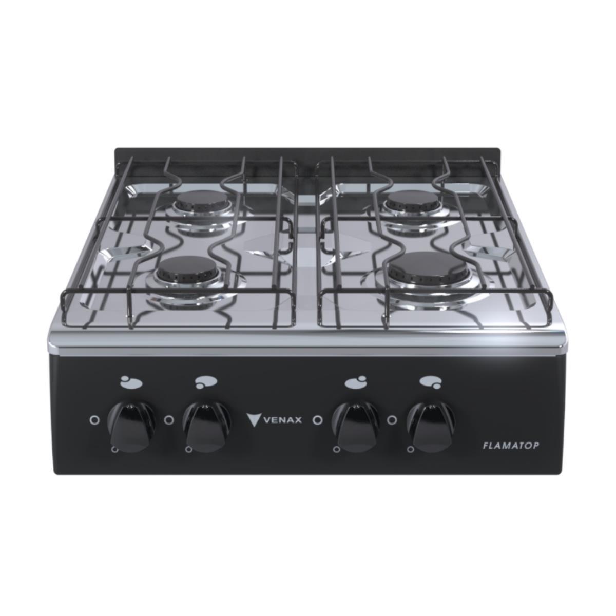 Fogão 4 Bocas Venax Flamatop Preto