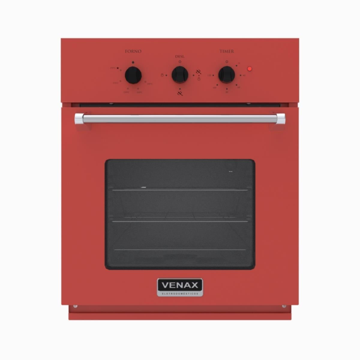 Forno 50l de Embutir Venax Vermelho - Gás - Arena G Iii - 110v - Areg50g3