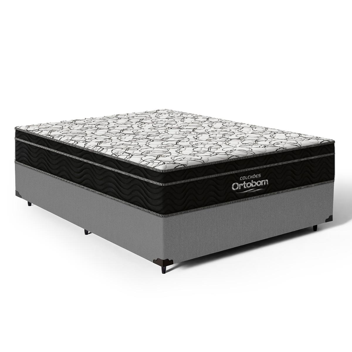 Cama Box + Colchão De Espuma D45 Ortobom Airtech 150 Casal