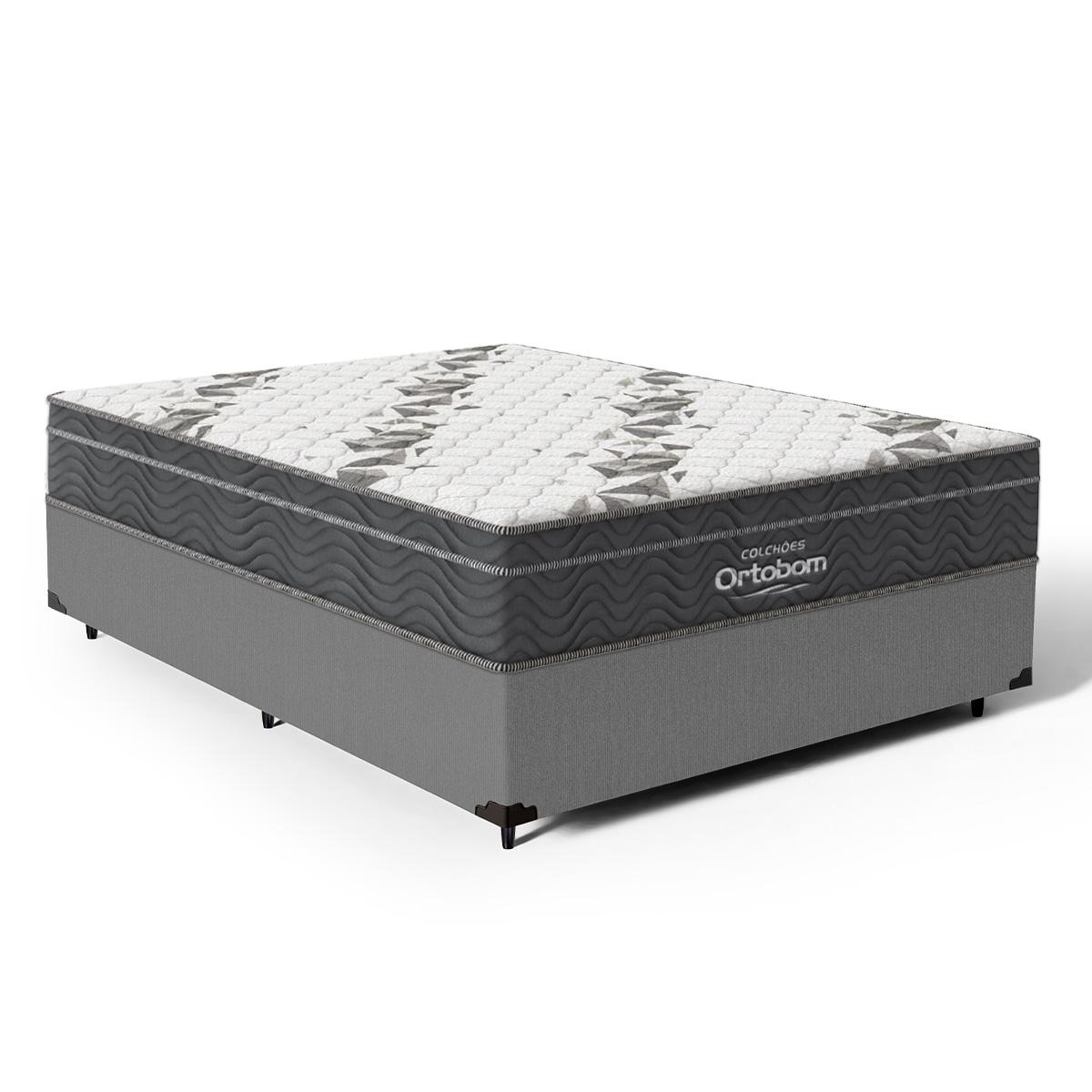 Cama Box Com Colchão De Espuma D33 Ortobom Airtech 100 Casal