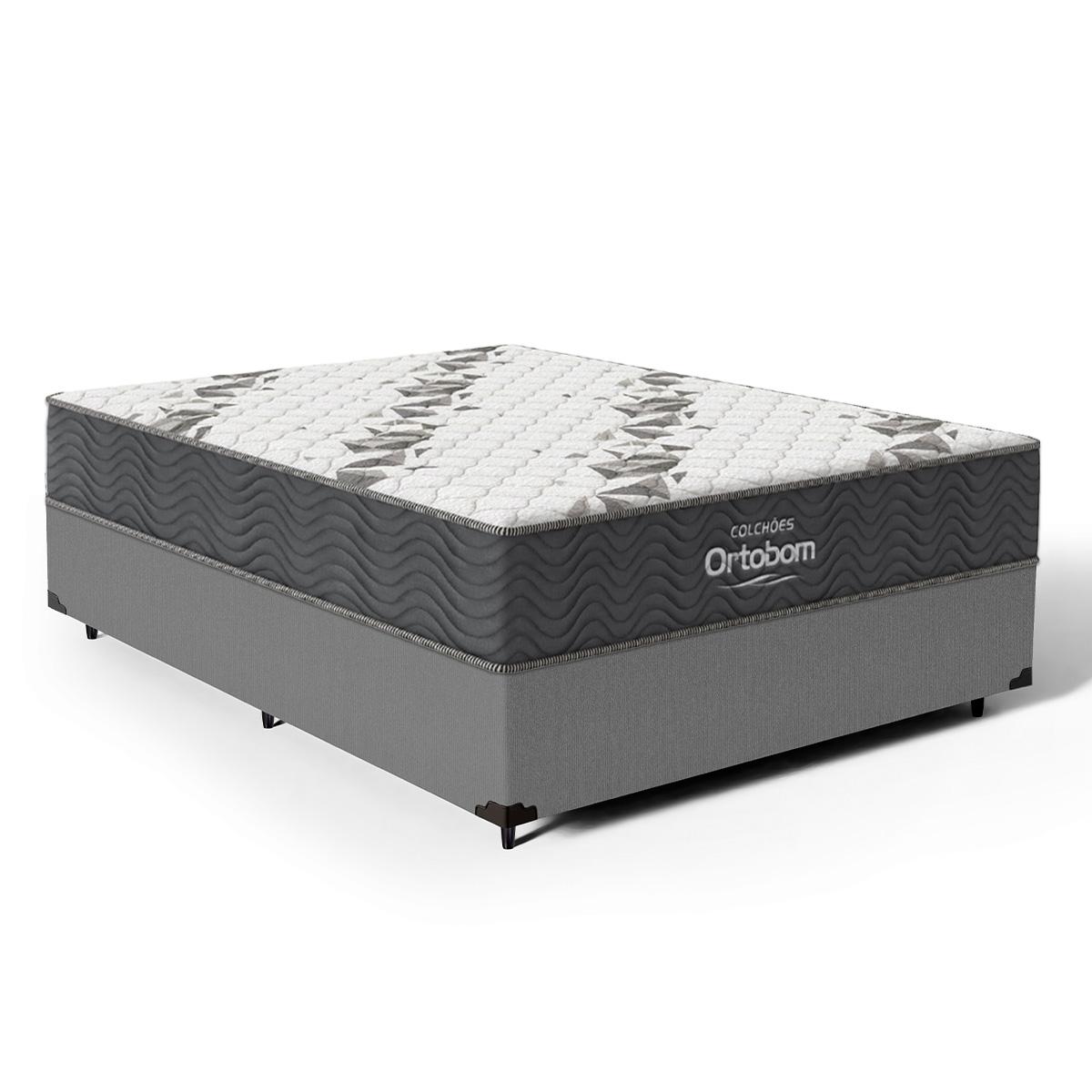 Cama Box Com Colchão De Espuma D33 Ortobom Airtech 100 Casal