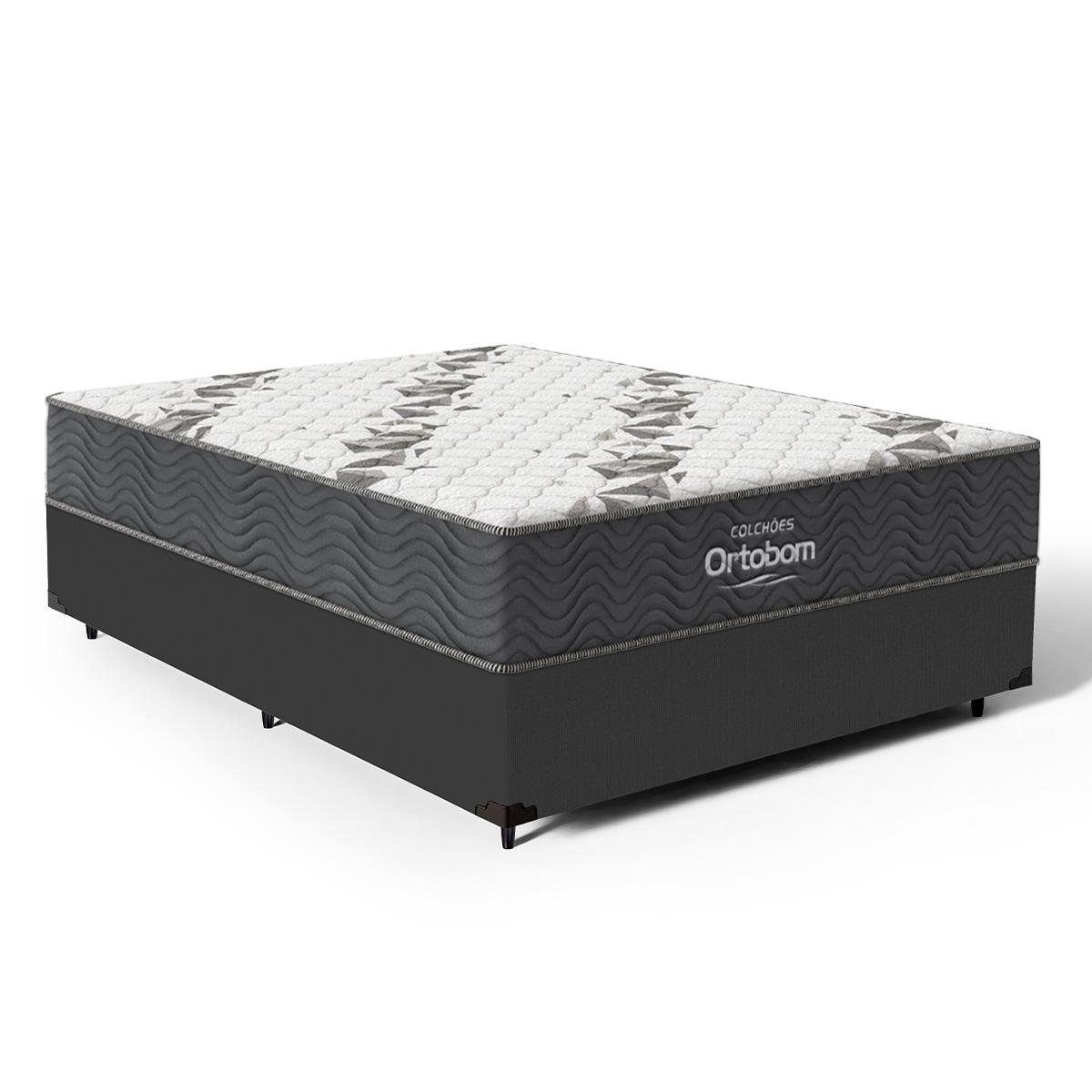 Cama Box Com Colchão De Espuma D33 Ortobom Airtech 100 Casal