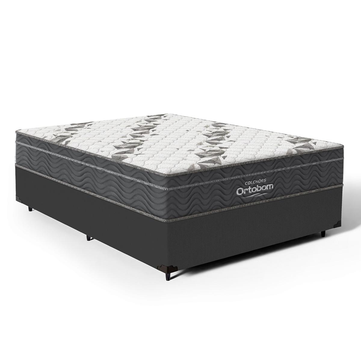 Cama Box Com Colchão De Espuma D33 Ortobom Airtech 100 Casal