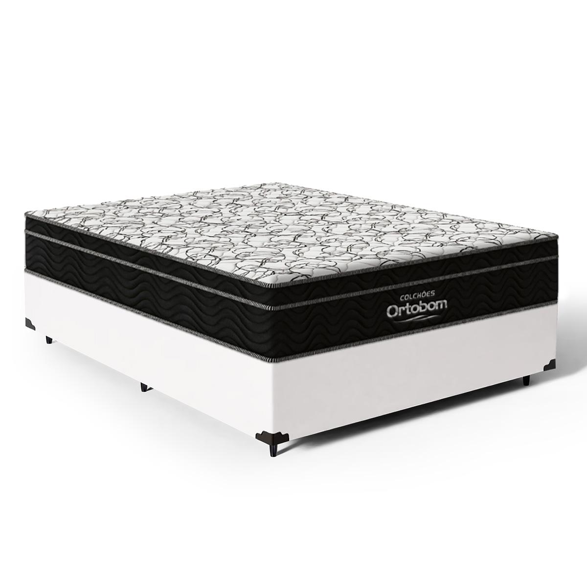 Cama Box + Colchão De Espuma D45 Ortobom Airtech 150 Casal