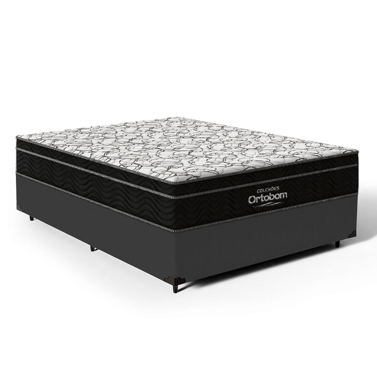 Cama Box + Colchão De Espuma D45 Ortobom Airtech 150 Casal