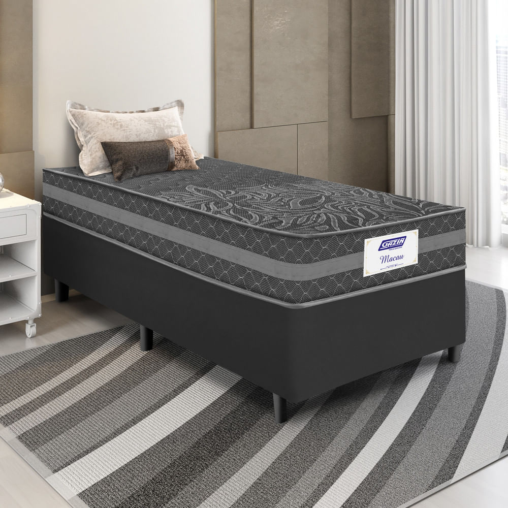 Cama Box Solteiro 88cm Molas Ensacadas Macau Gazin