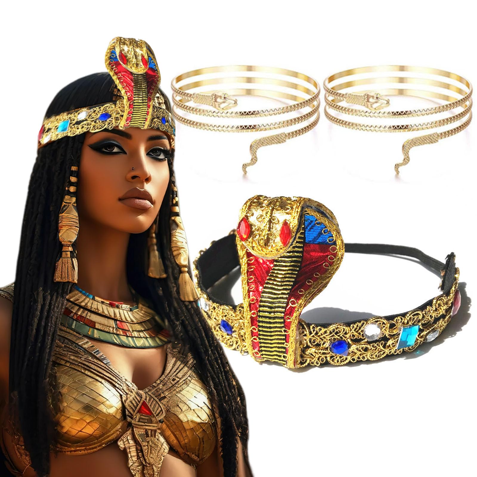 Conjunto De Chapéus Costume Bufeti Egyptian Gold Snake