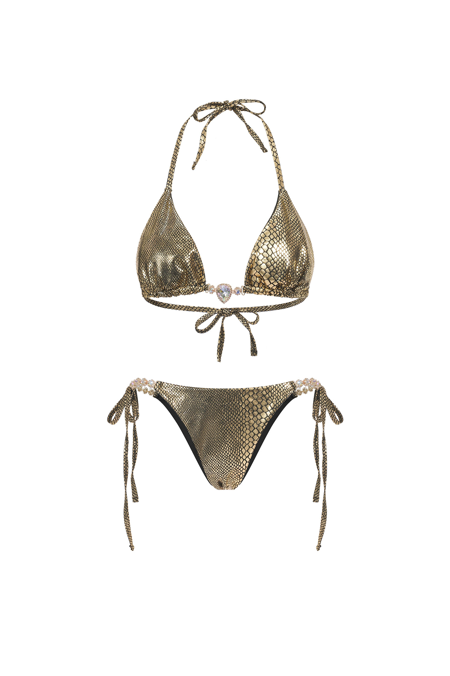 Biquíni Kosala Halter Diamond Coating Para Mulheres