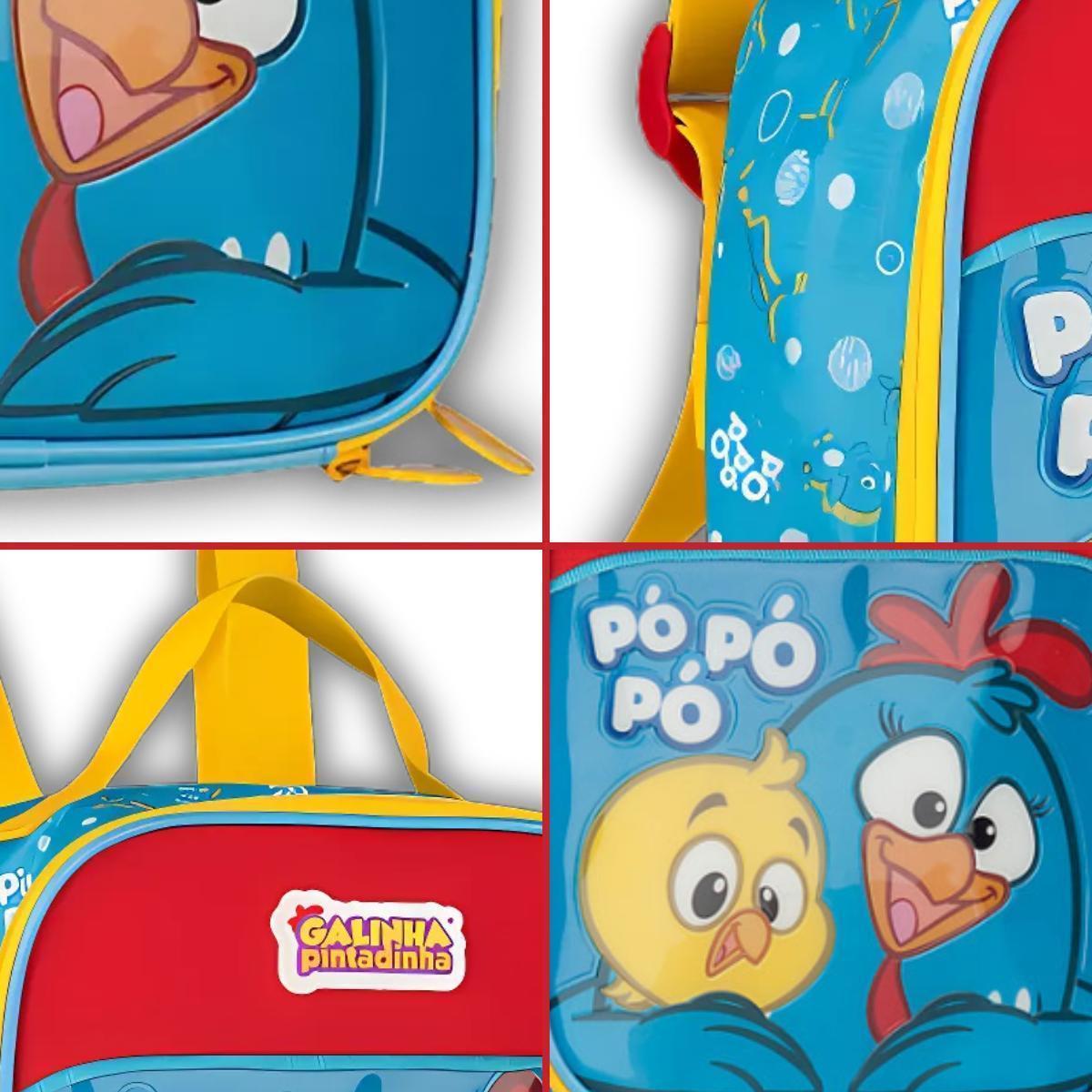 Lancheira Galinha Pintadinha Térmica Mochilinha Creche Kids - Carrefour