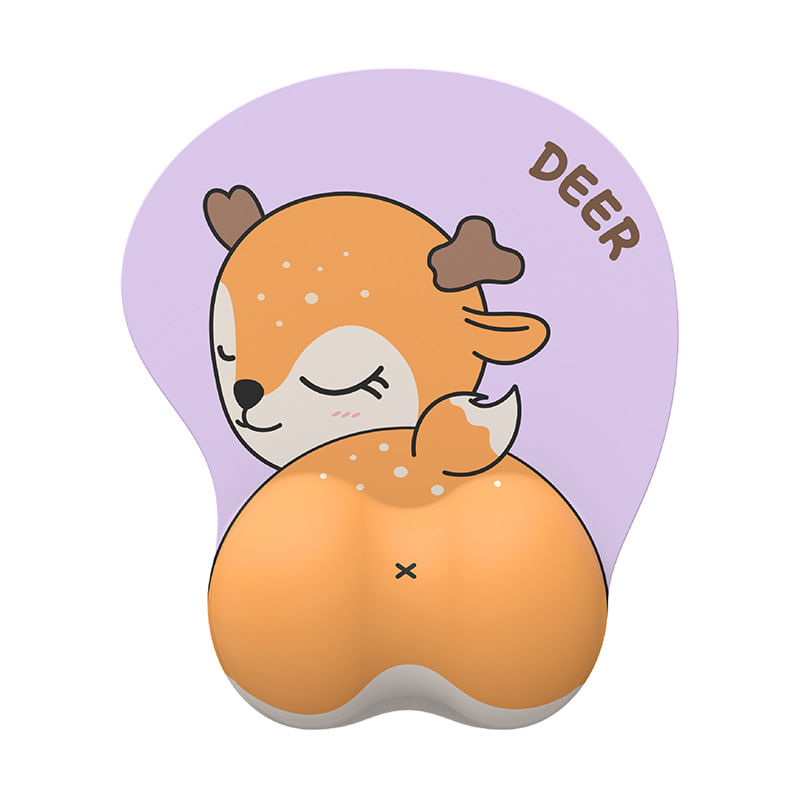 Mouse Pad Creative Deer Silicone Wrist Support 3d Thick Han