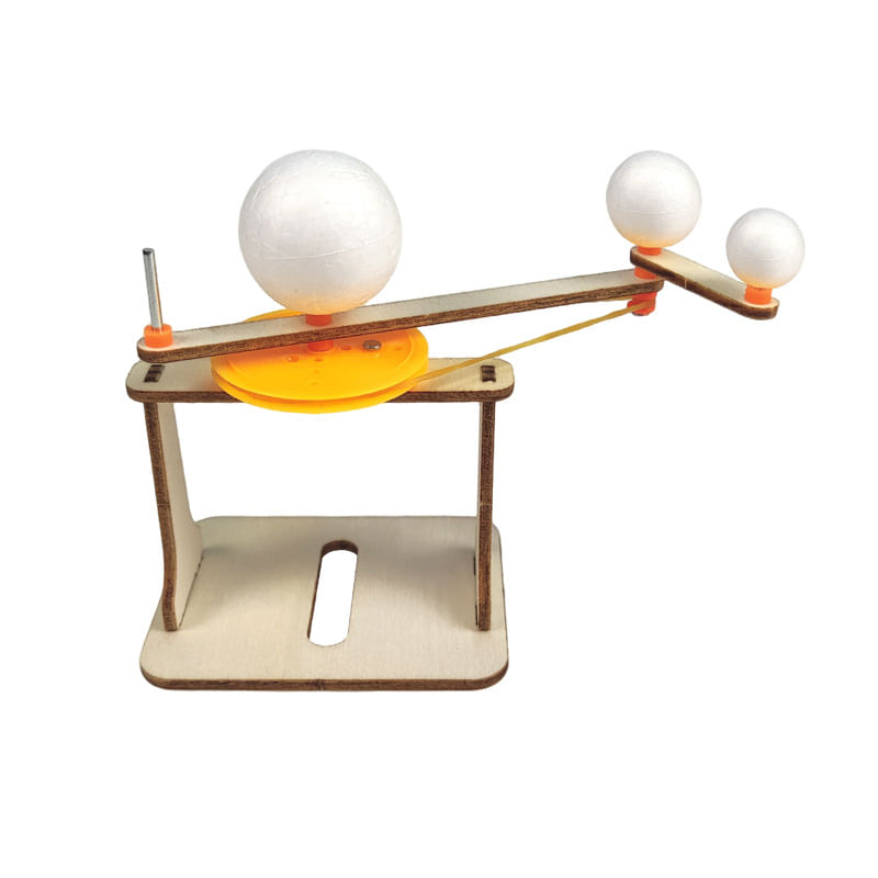 Experiência Científica Diy Wooden Orrery Three-sphere Kids