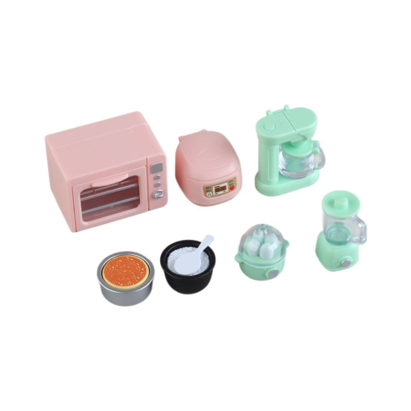 Conjunto De Utensílios De Cozinha Dollhouse Furniture, 8 Unidades Em Escala 1/12