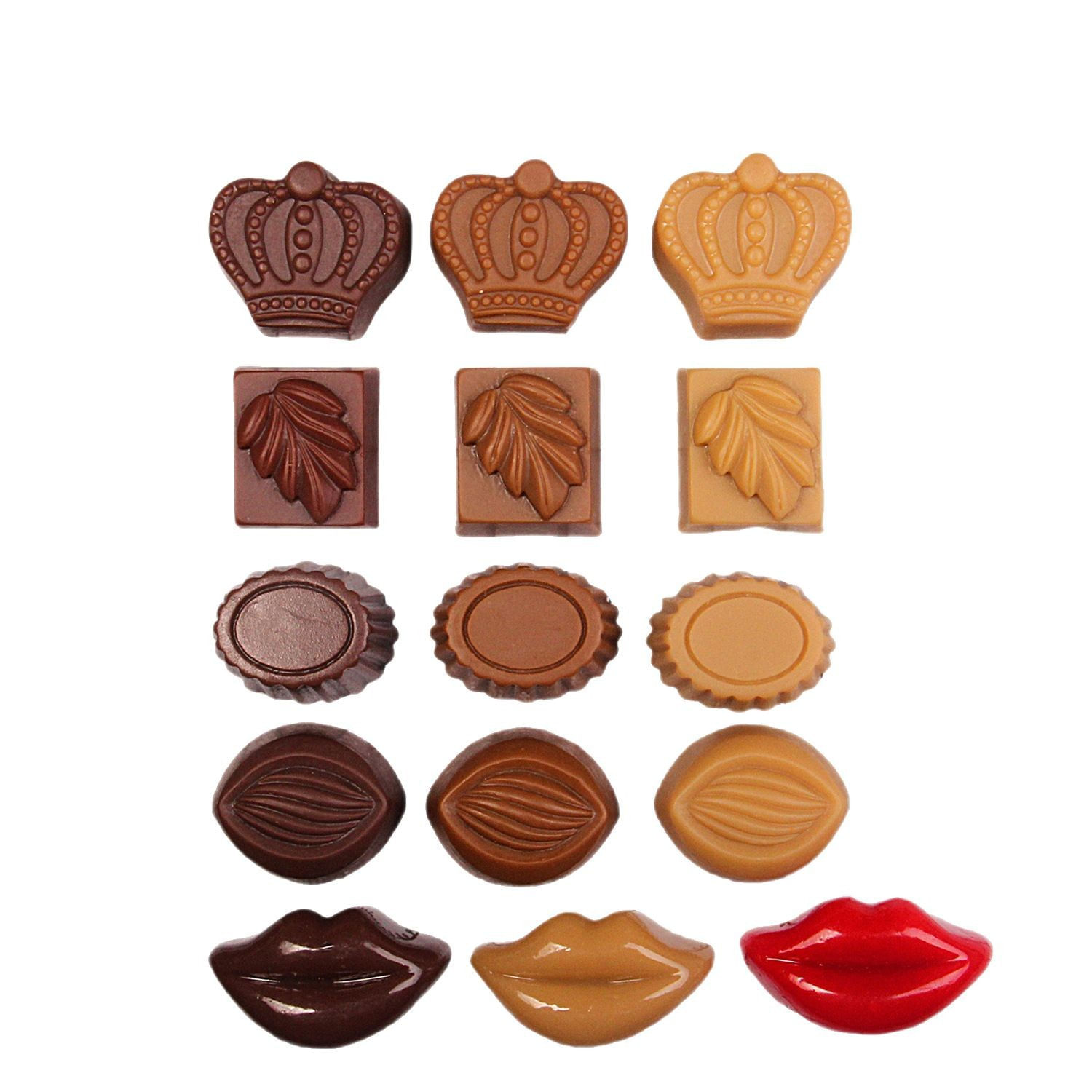 Conjunto De Ímãs De Geladeira Chocolate Dessert 3d Resin X15