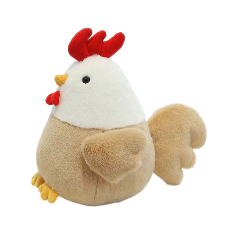 Boneca De Pelúcia Cartoon Brown Rooster 22 Cm Soft Stuffed Chi