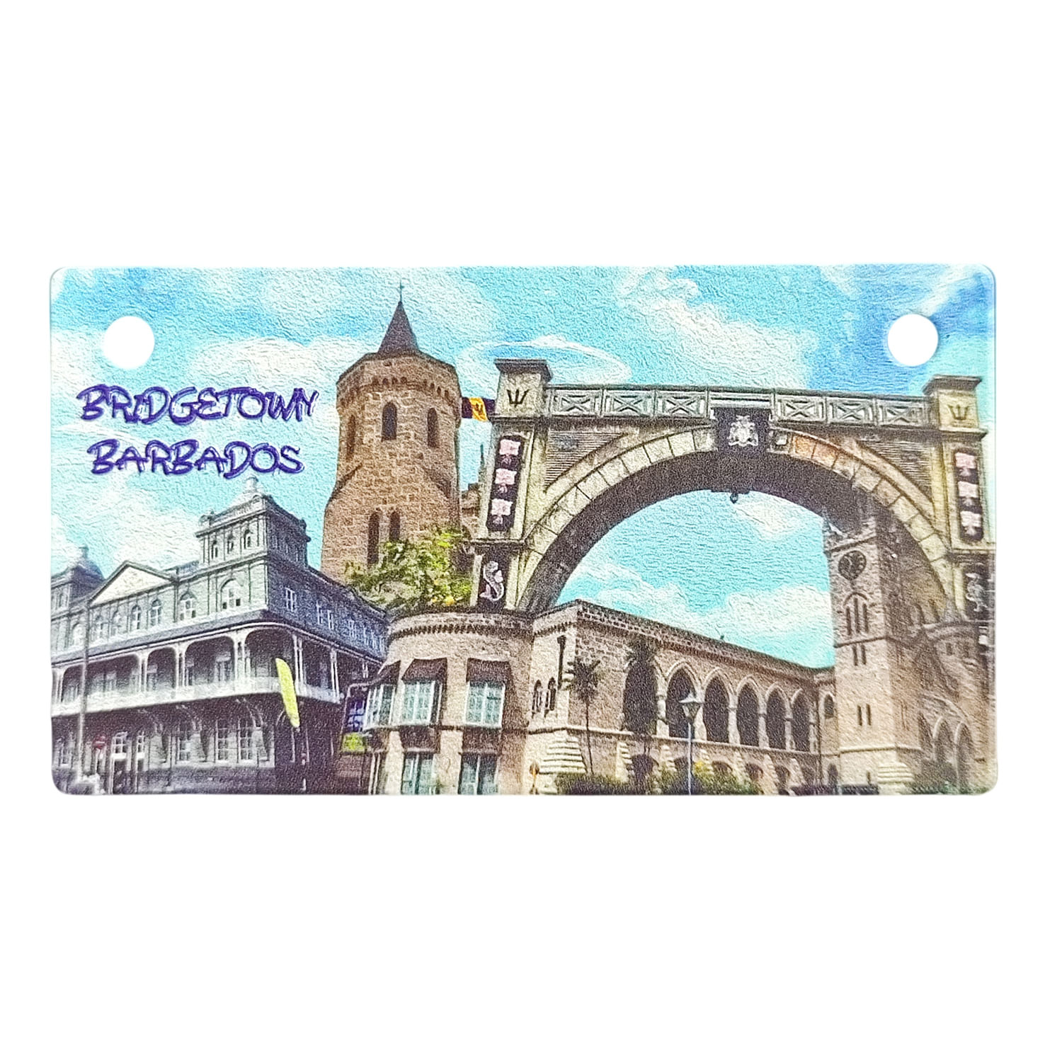 Iron Magnet Iron Bridgetown Barbados Cityscape 10x5,6cm