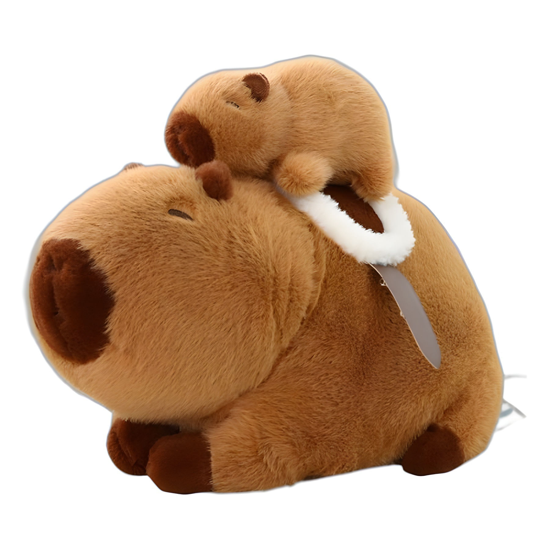 Capivara De Desenho Animado De Pelúcia Com Sela E Boneca De 40 Cm