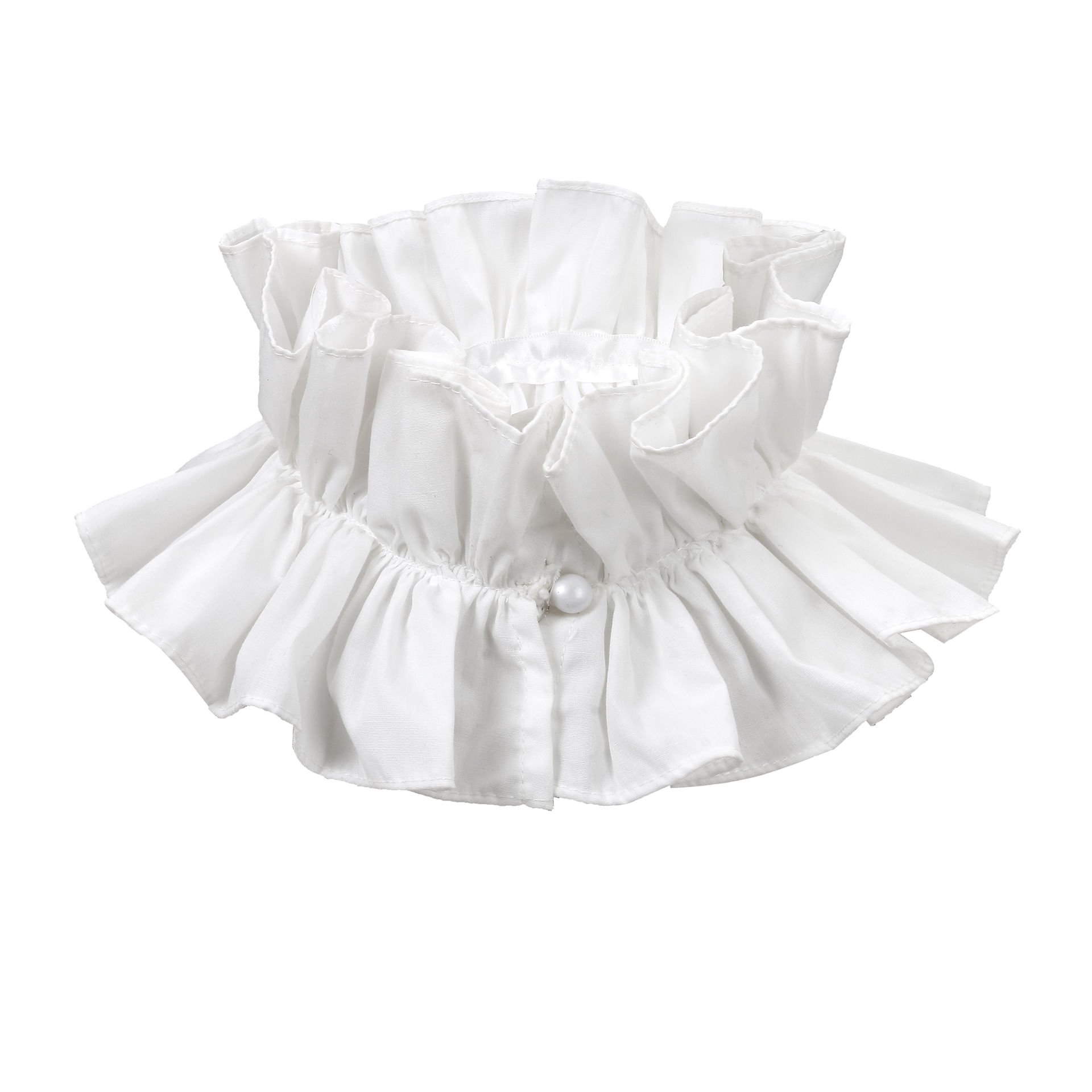 Gola De Blusa De Algodão Romântico Com Babados Para Mulheres