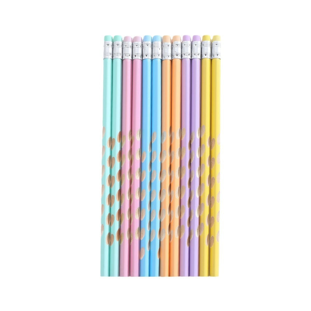 Lápis Macaron Color Hb Com Borrachas, 2 Peças - 18,6 Cm - 200 G