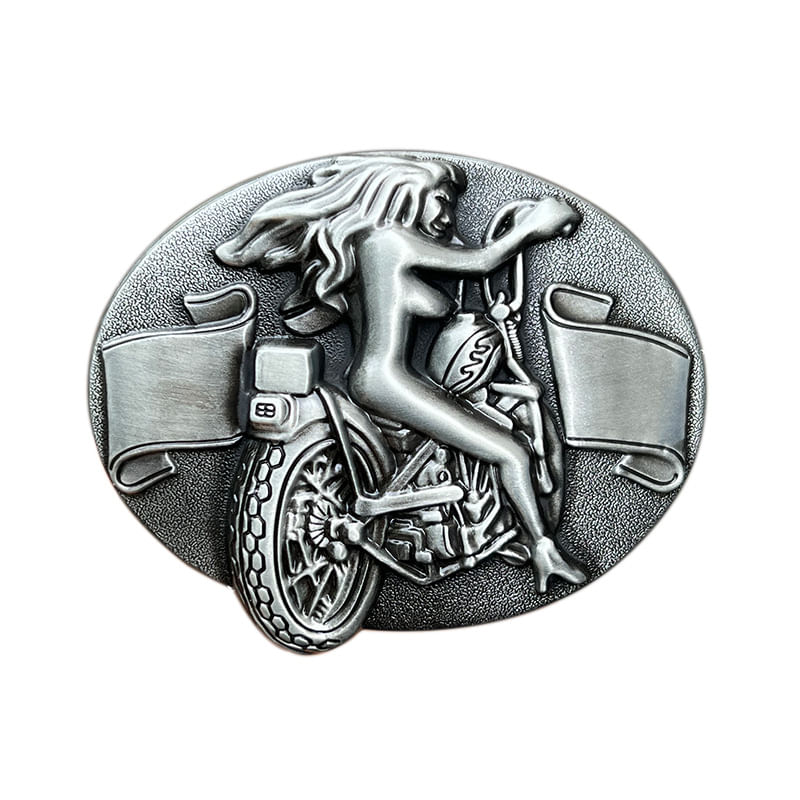 Cinto Com Fivela De Motocicleta Pin-up Girl Retro Alloy Biker Belt B