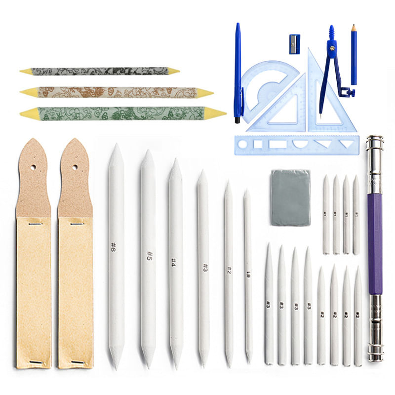 Conjunto De Materiais Para Esboçar E Desenhar, 20 Unidades - Blending Stumps