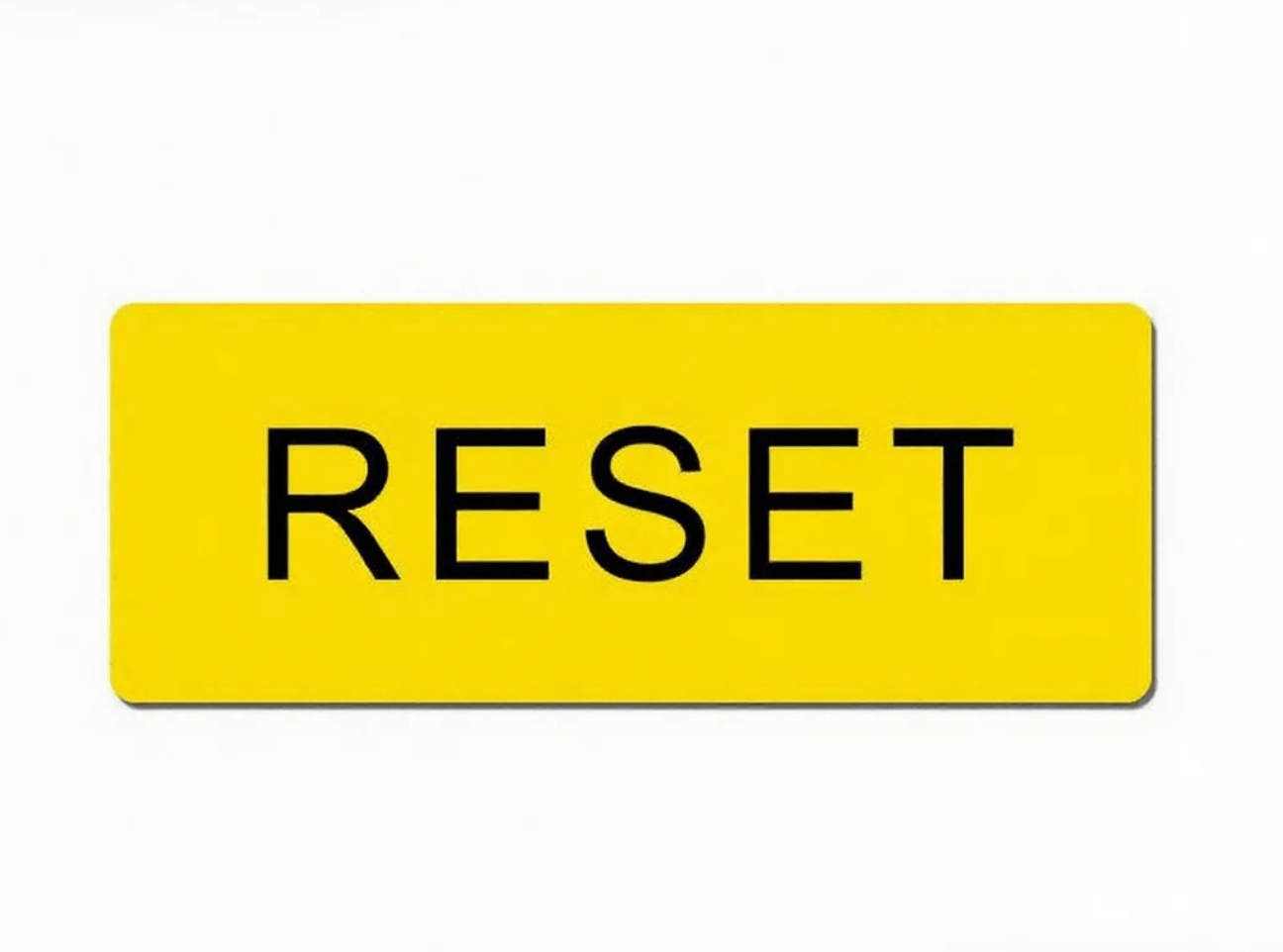 Rótulo Reset Para Equipamentos Elétricos, Interruptores De Controle (10 Unidades)