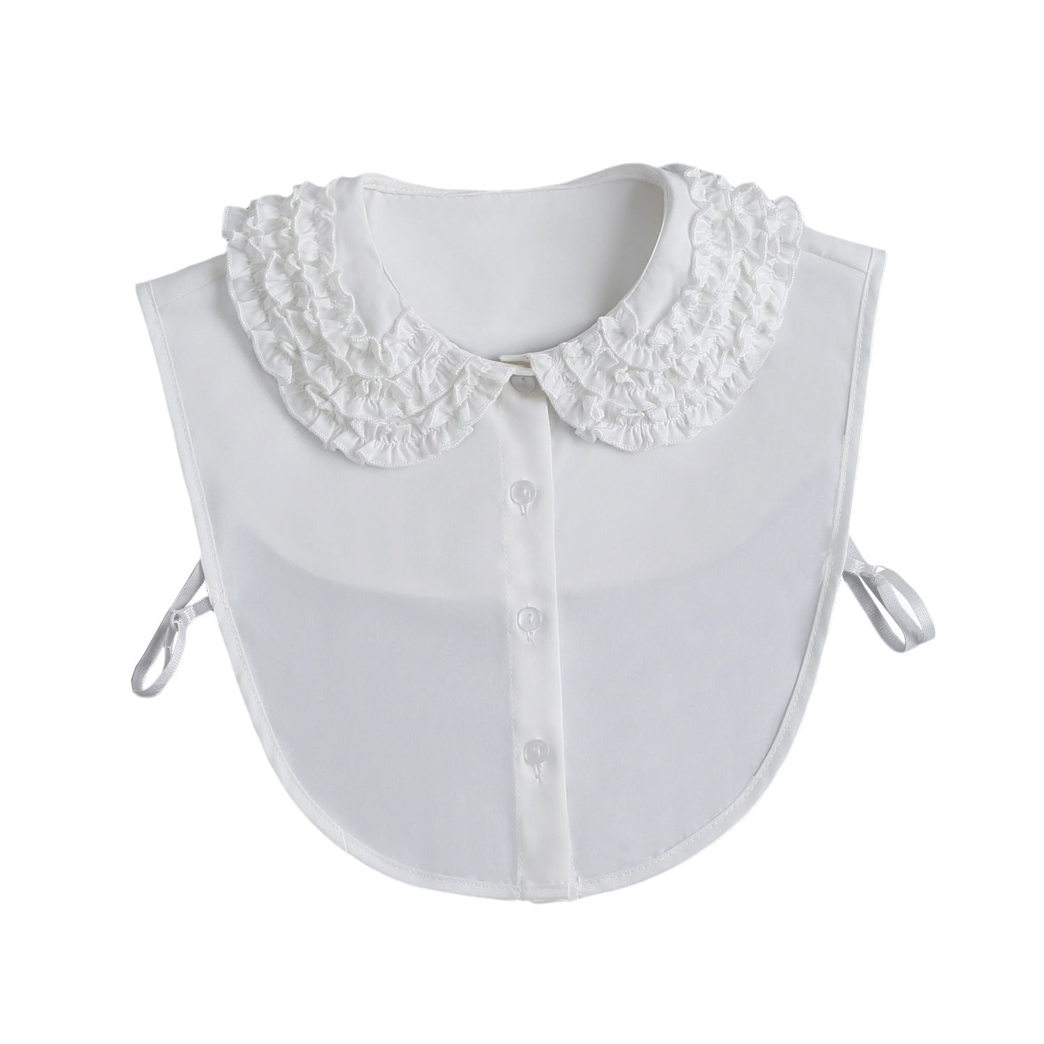 Gola Falsa, Design Genérico De Renda Com Babados De Algodão Branco